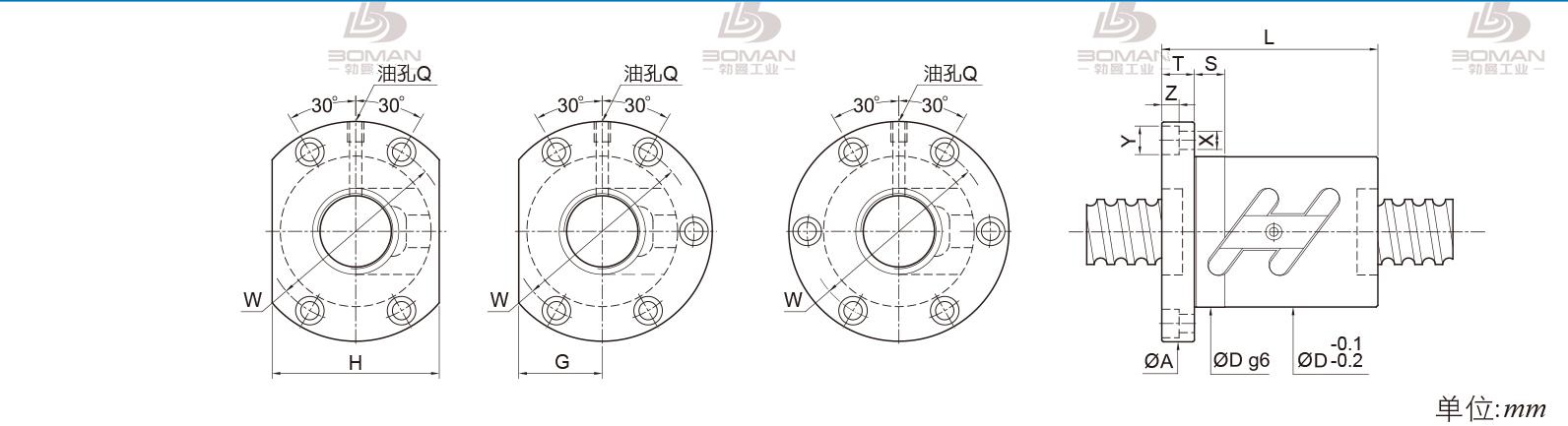 PMI FSWC2808-2.5 PMI TBI研磨级滚珠丝杆